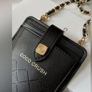 Chanel Black Phone Case with removable Gold Chain GWP ✨Coco Crush ✨